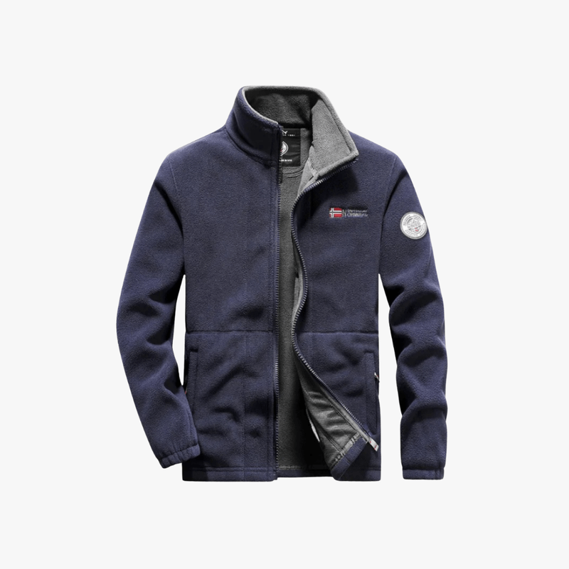 Mason Luxor Men Fashion Nordic Trail Fleece Jacket – Warm Winter Outdoor Full-Zip