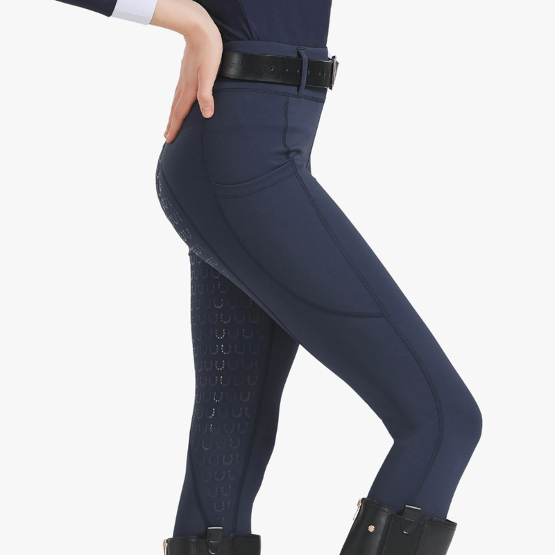 Mason Luxor Men Fashion Mason | Women Horse Riding Leggings Riding Tights Equestrian Breeches with Phone Pockets - Full Seat Silicone