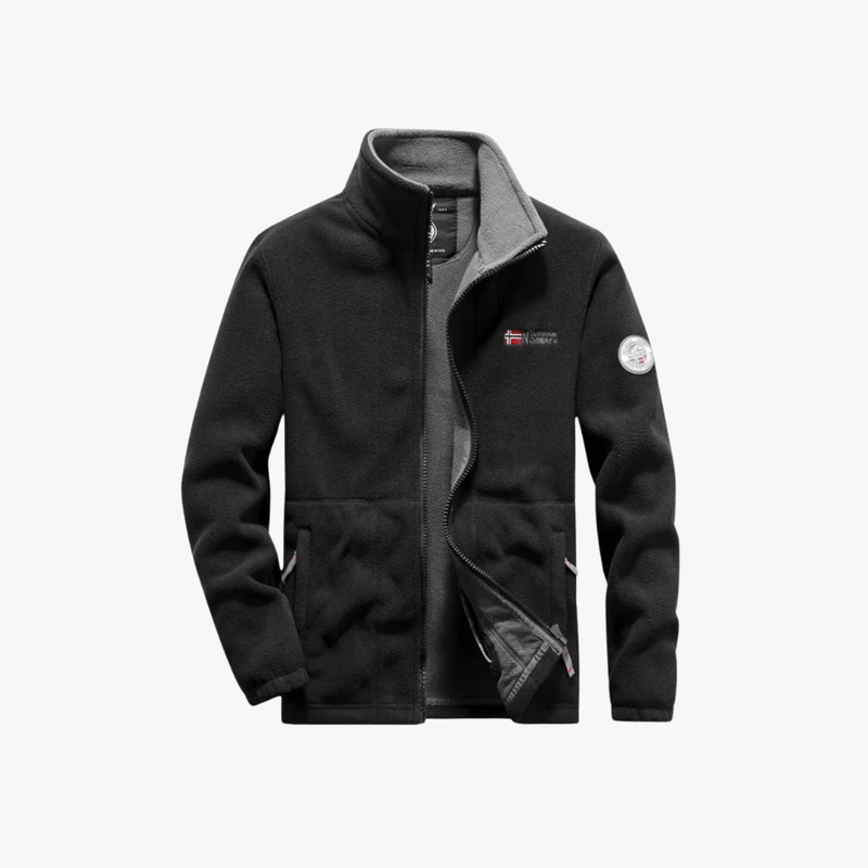 Mason Luxor Men Fashion Nordic Trail Fleece Jacket – Warm Winter Outdoor Full-Zip