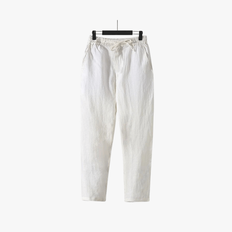 Mason Luxor Men Fashion Mason | Mens Casual Linen Pants Loose Fit Elastic Drawstring Waist Straight-Legs Summer Yoga Beach Long Pants
