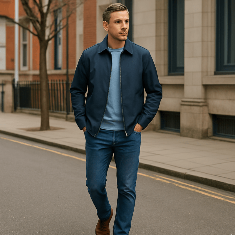 Mason Luxor Men Fashion Mason | Men's Lightweight Jackets Casual Windbreaker Stylish Light Fall Spring Golf Work Dress Business