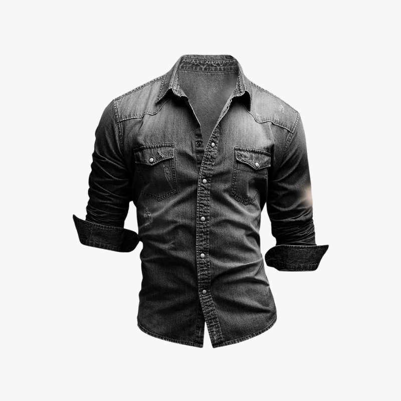 Mason Luxor Men Fashion Mason | Men Denim Shirt – Slim Fit Western Style