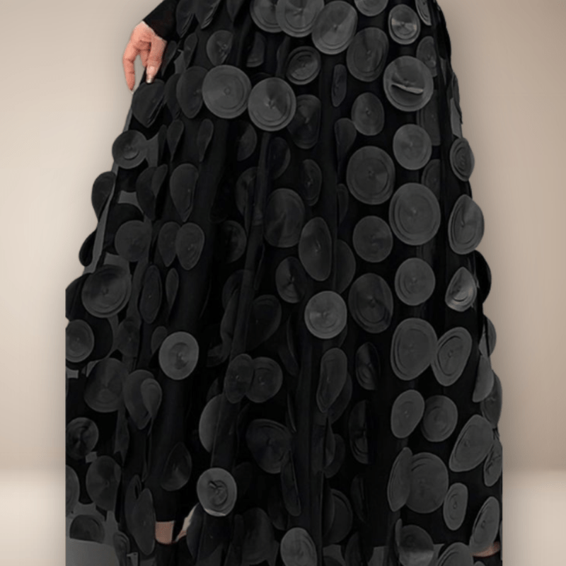 Mason Luxor Men Fashion Mason | Elegant High Waist Mesh Circle Skirt – Maxi Length - Gothic Glam