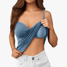 Mason Luxor Men Fashion Mason | Vest Top with Built in Bra with Padded Women's Basic Seamless Camisole