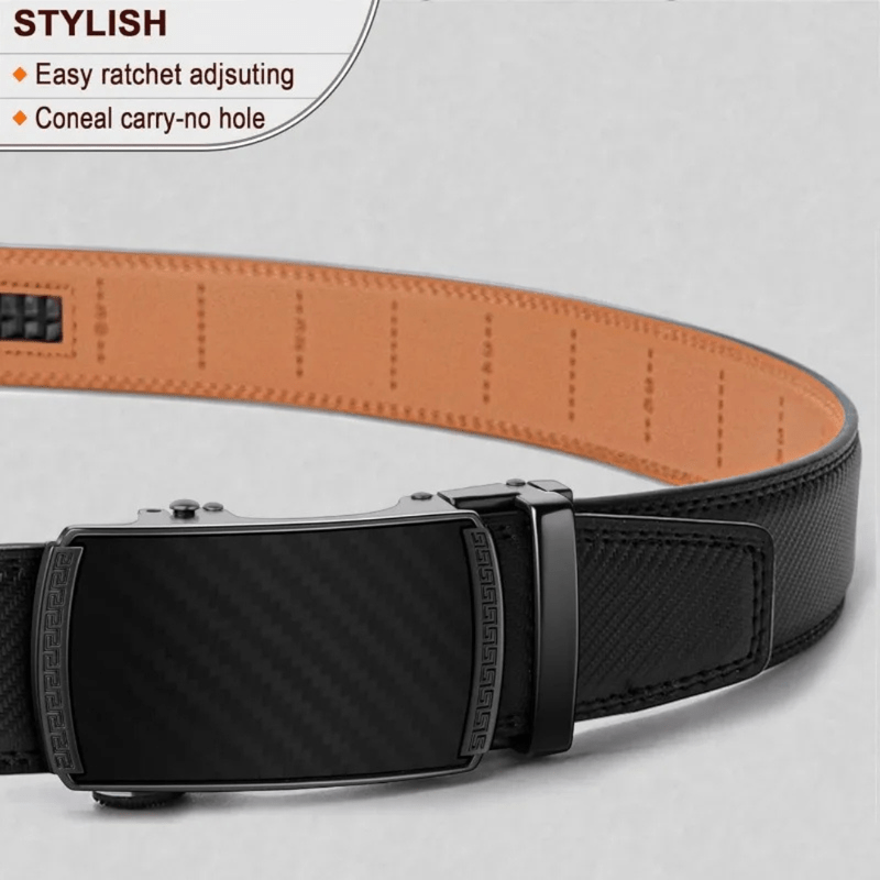 Mason Luxor Men Fashion Mason | Men's Belt, Leather Ratchet Belt for Men Dress 1 3/8,Trim to Fit