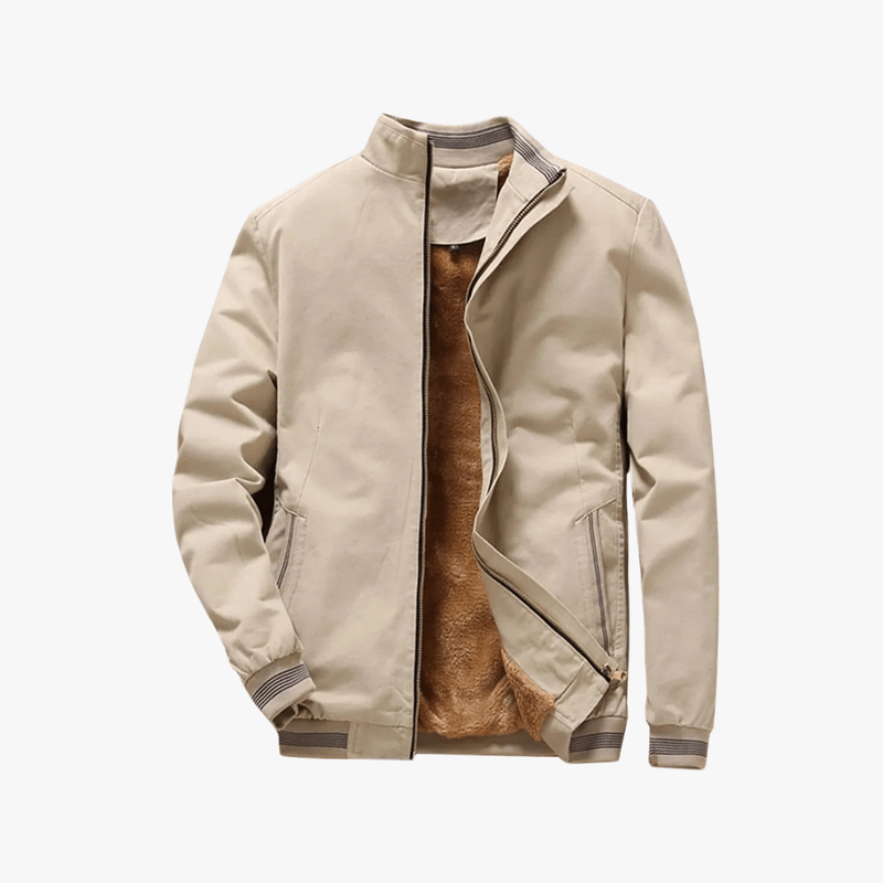Mason Luxor Men Fashion Mason | Men's Classic Beige Bomber Jacket - Lightweight