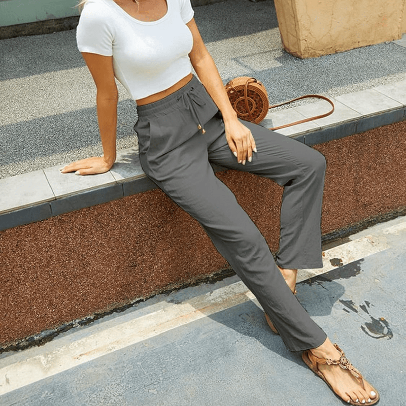 Mason Luxor Men Fashion Mason | Women's Trousers Casual Cotton Linen Pants Elasticated Waist Pants