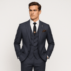 Mason Luxor Men Fashion Mason | Men's Plaid Formal Suit Retro Suit 3 Pieces