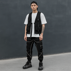 Mason Luxor Men Fashion Mason | Techwear Combat Reflective Black Cargo Pants