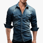 Mason Luxor Men Fashion Mason | Men Denim Shirt – Slim Fit Western Style