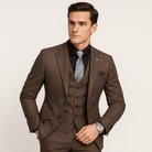 Mason Luxor Men Fashion Mason | Men's Plaid Formal Suit Retro Suit 3 Pieces