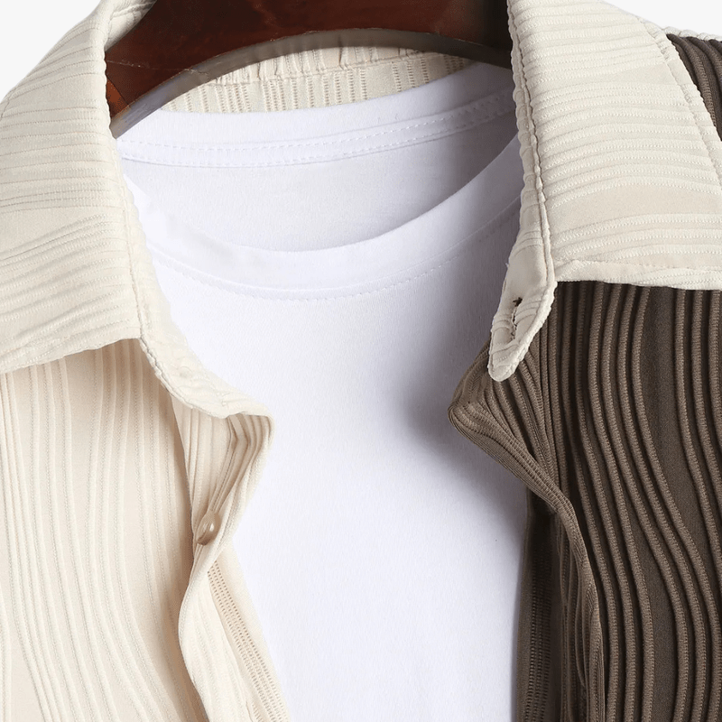 Mason Luxor Men Fashion Mason | Half-and-half Contrast Shirt