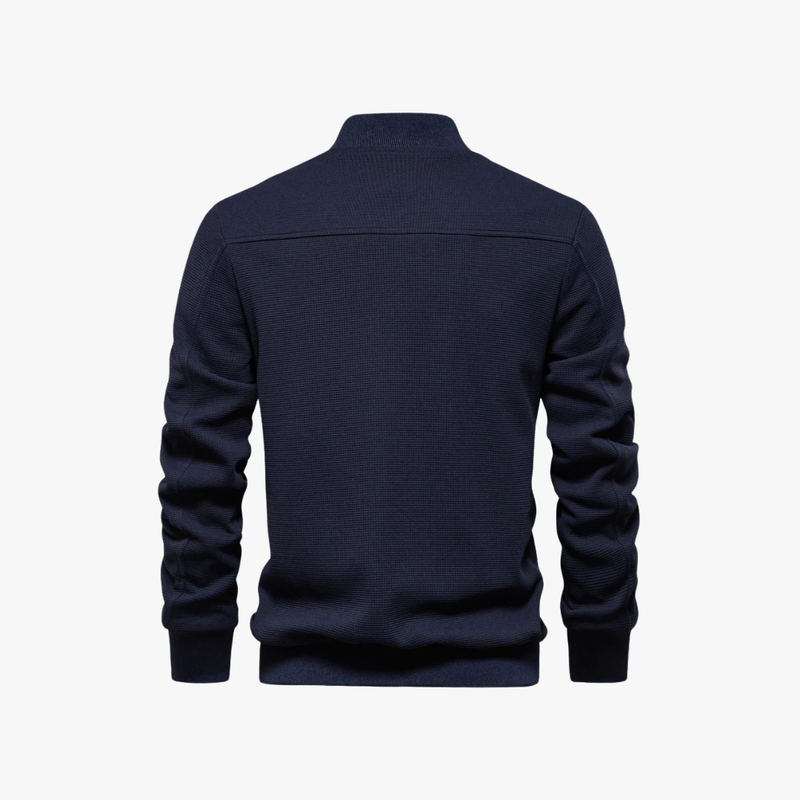 Mason Luxor Men Fashion Mason | Men Waffle Bomber Jacket – Lightweight & Breathable - Textured Knit