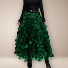 Mason Luxor Men Fashion Mason | Elegant High Waist Mesh Circle Skirt – Maxi Length - Gothic Glam