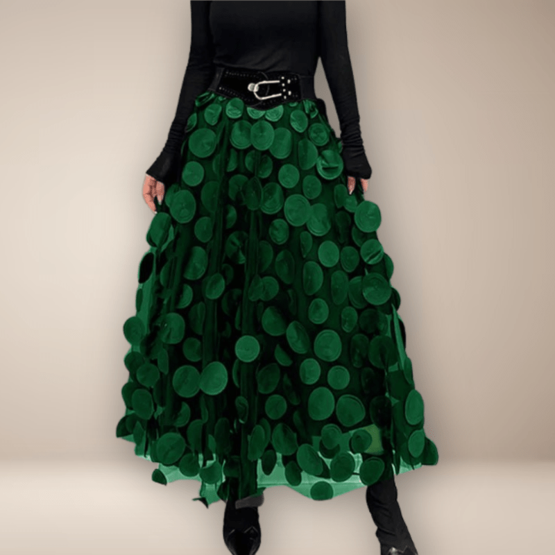 Mason Luxor Men Fashion Mason | Elegant High Waist Mesh Circle Skirt – Maxi Length - Gothic Glam