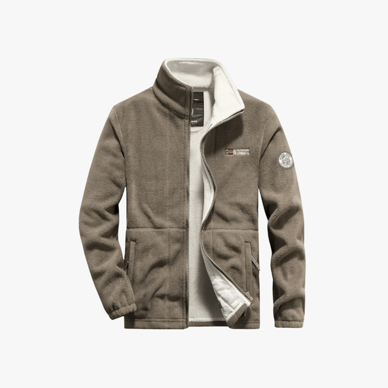 Mason Luxor Men Fashion Nordic Trail Fleece Jacket – Warm Winter Outdoor Full-Zip
