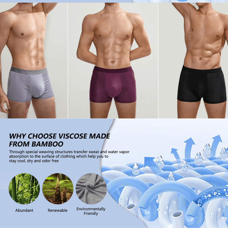 Mason Luxor Men Fashion Mason | Upgrade Bamboo Boxer Briefs- Breathable Mens Underwear, Built-in with 3D Pouch Comfortable Underwear for Men
