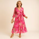 Mason Luxor Men Fashion Mason | Pink Beach Wrap Maxi Dress for Women - Spring & Summer