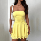 Mason Luxor Men Fashion Mason | Ruffled Bodycon Beach Dress For Women High Waist Slim Mini Dress