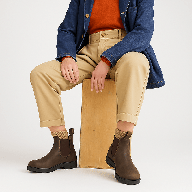 Mason Luxor Men Fashion retro-nostalgic Mason | Men’s Suede Chelsea Boots – Comfy Classic Slip-On