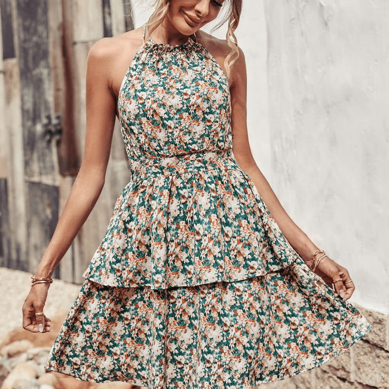 Mason Luxor Men Fashion women dress Mason | Boho Dresses for Women 2025 Floral Mini Dress Summer Dress Vacation Beach