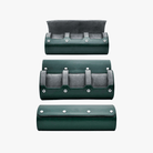 Mason | Luxury Leather Watch Roll – Travel Case for 1–4 Watches with Snap Closure - Mason Luxor Men Fashion