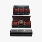 Mason | Luxury Leather Watch Roll – Travel Case for 1–4 Watches with Snap Closure - Mason Luxor Men Fashion