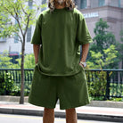 Mason | Men’s 100% Cotton Co - Ord Set – Oversized T-Shirt & Shorts Lounge Set - Mason Luxor