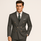 Mason | Mens 2 Piece Double Breasted Suit Slim Fit Tuxedo Blazer and Pants - Mason Luxor