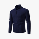 Mason | Men’s Cable Knit Half - Zip Sweater - Mason Luxor
