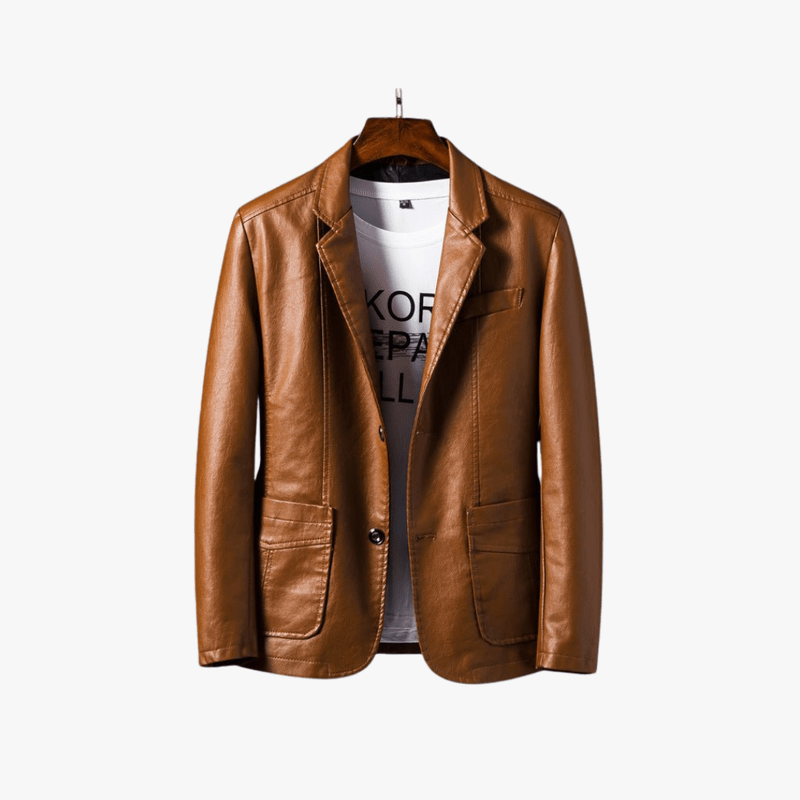 Mason | Mens Casual Leather Blazer Jacket – Sleek Modern Style - Mason Luxor Men Fashion