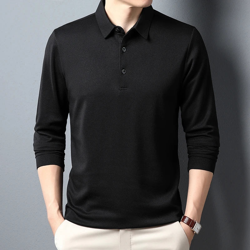 Mason | Men’s Long - Sleeve Polo Shirt - Mason Luxor