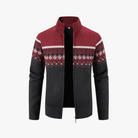 Mason | Men’s Nordic Pattern Zip - Up Sweater - Mason Luxor