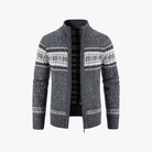 Mason | Men’s Patterned Zip - Up Cardigan - Mason Luxor