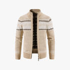 Mason | Men’s Patterned Zip - Up Cardigan - Mason Luxor