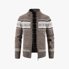 Mason | Men’s Patterned Zip - Up Cardigan - Mason Luxor