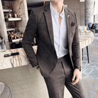 Mason | Men's Plaid Formal Suit Retro Suit 2 Pieces - Mason Luxor Men Fashion