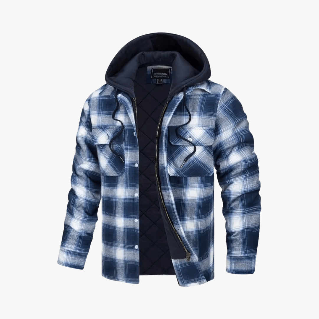 Mason | Men’s Plaid Hooded Jacket - Mason Luxor