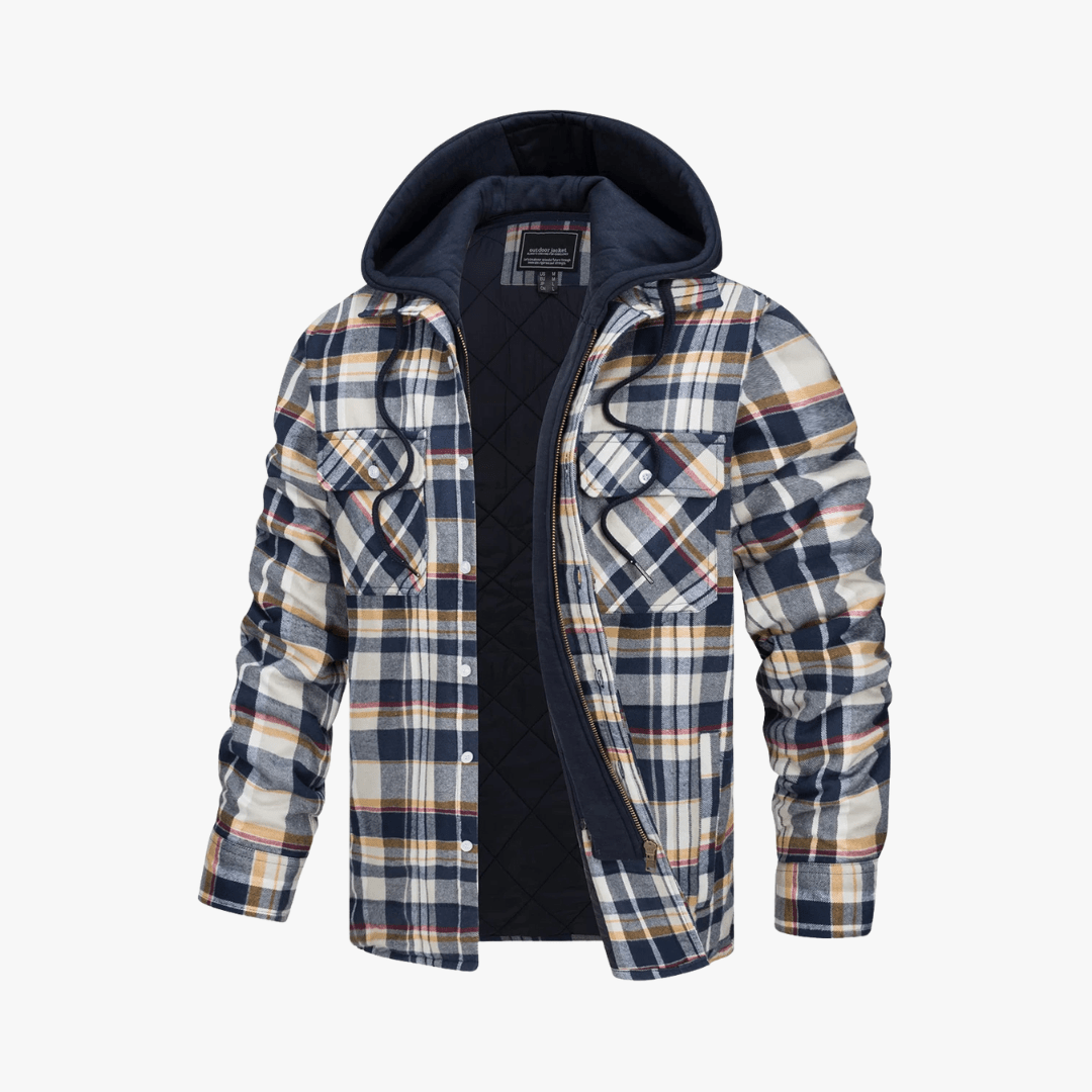 Mason | Men’s Plaid Hooded Jacket - Mason Luxor