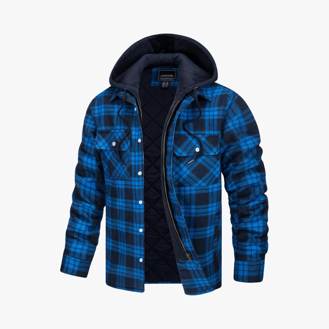 Mason | Men’s Plaid Hooded Jacket - Mason Luxor