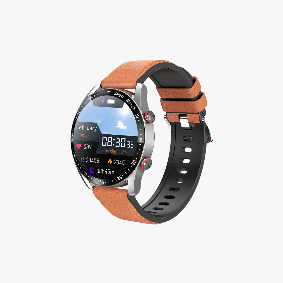 Mason | Men’s Round Smartwatch – Fitness Tracker with Heart Rate, Sleep & Step Monitor - Mason Luxor Men Fashion