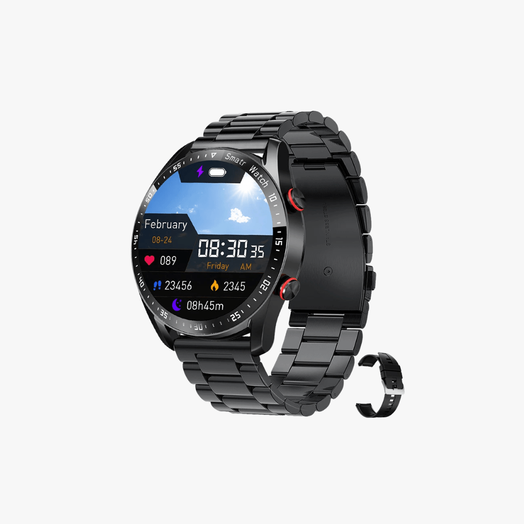 Mason | Men’s Round Smartwatch – Fitness Tracker with Heart Rate, Sleep &amp; Step Monitor - Mason Luxor Men Fashion