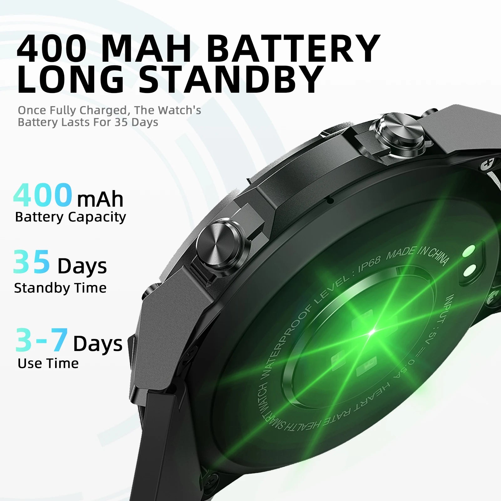 Mason | Men’s Rugged Smartwatch – Fitness Tracker with Call &amp; Heart Rate Monitor - Mason Luxor Men Fashion