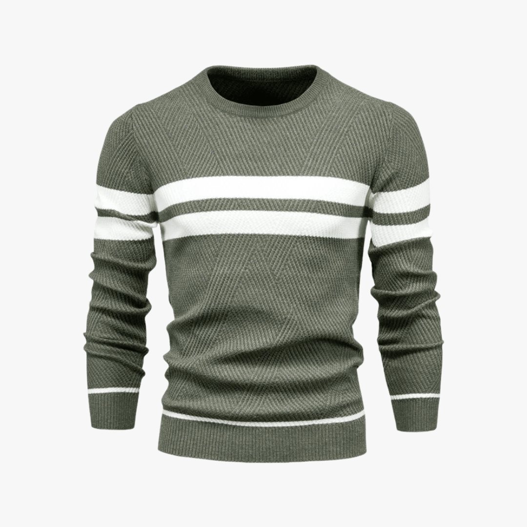 Mason | Men’s Striped Crewneck Sweater - Mason Luxor