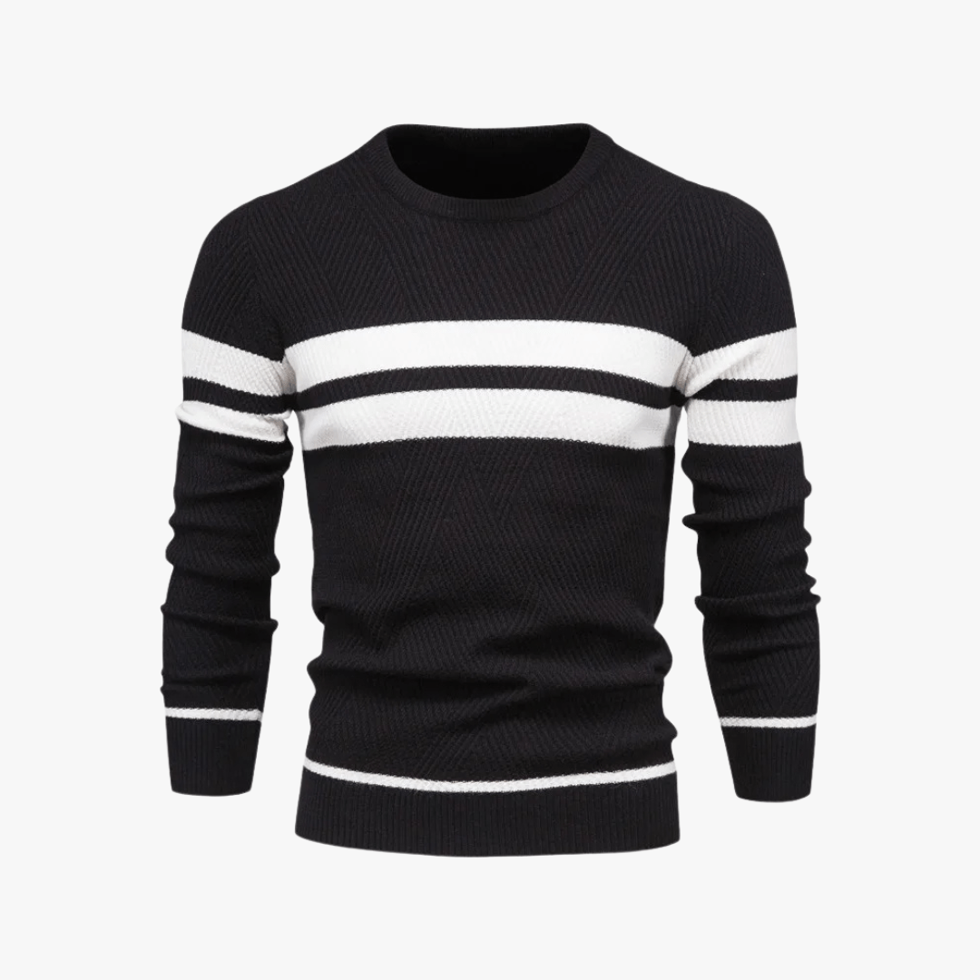 Mason | Men’s Striped Crewneck Sweater - Mason Luxor