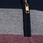Mason | Men’s Striped Half - Zip Sweater - Mason Luxor