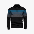 Mason | Men’s Striped Half - Zip Sweater - Mason Luxor