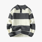Mason | Men’s Striped Polo Sweater - Mason Luxor