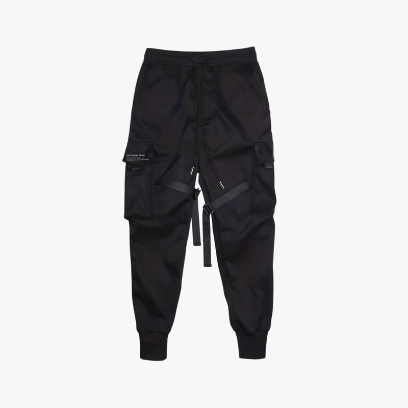 Mason | Men’s Techwear Jogger Cargo Pants – Black Coated Street Style - Mason Luxor Men Fashion