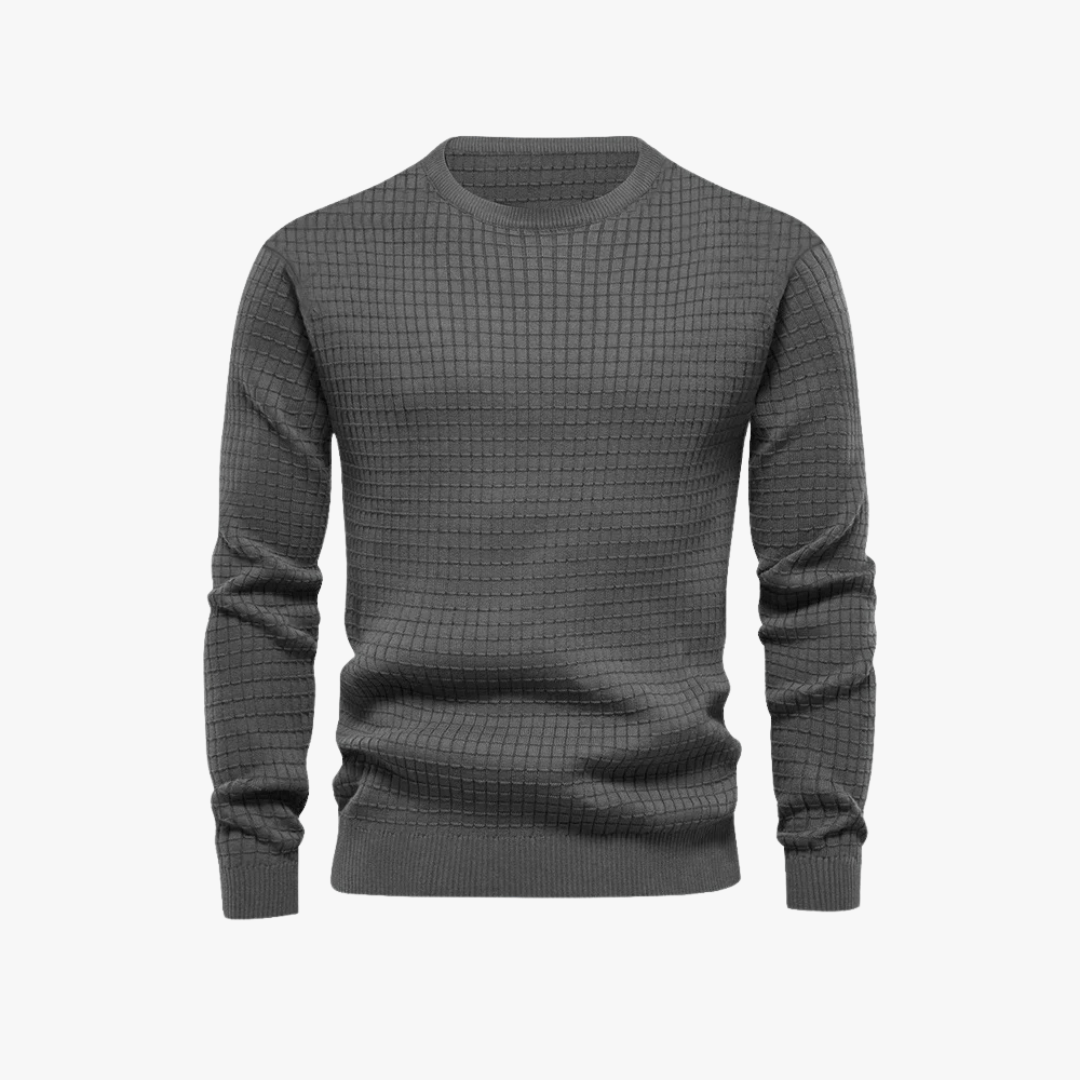 Mason | Men’s Textured Crewneck Sweater - Mason Luxor